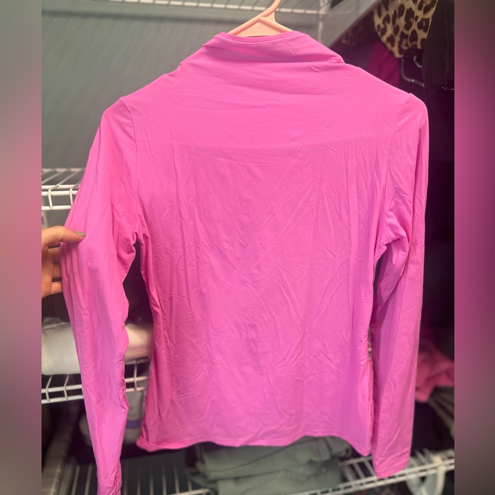 SKIMS Hot Pink Long Sleeve high neck Top